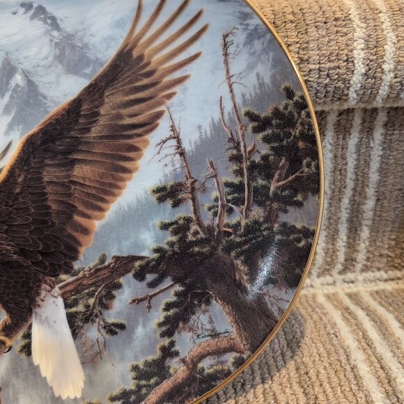 Wild Wings Alpenglow - Bald Eagle Round Lee Kromschroeder Plate Number 872,... - Picture 7 of 8